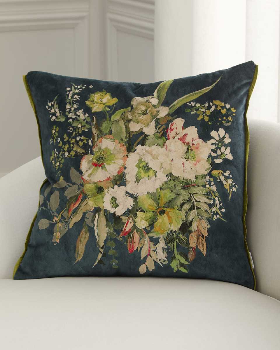 Margaretta Velours Decorative Pillow, 22" Square